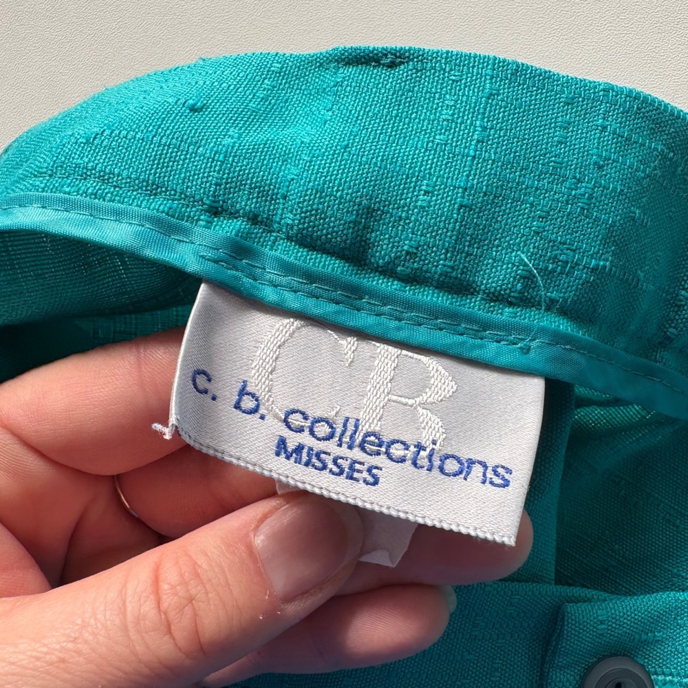 Vintage Teal High Waisted Pleated Shorts Women's Size 6 Casual Summer Beach - Picture 6 of 7